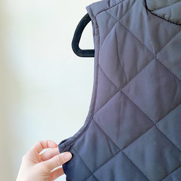 THREAD & SUPPLY Women's Navy Blue Quilted Poly Fill Zip Front Puffer Vest sz S - Picture 5 of 10